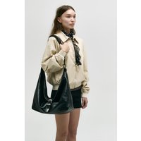 [MARGESHERWOOD] BELTED HOBO CROSS-BODY BAG [black glossy]