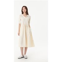 Knit Hoodie String Maxi Dress PRWO