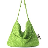 fur eco check bag [green]