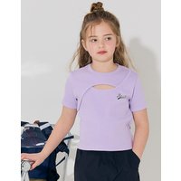 Slit Crop Top Purple