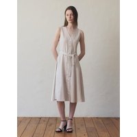 LA Linen Midi Dress [Sand Beige]