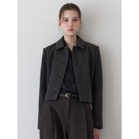 Wool Preppie Blazer [Charcoal Twill]