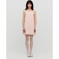 SHIRRING NECK CHAIN MINI DRESS [PINK]