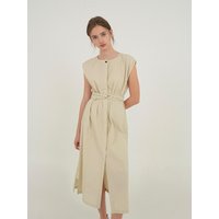 Wrap Tie Sleeveless Shirt Dress NEWMO