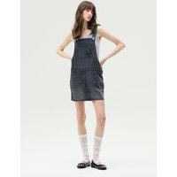 Pocket Denim Overall Dress EMPDOP