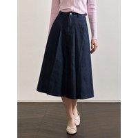 Denim Flare Long Skirt [ Colors]