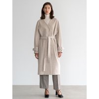 BUCKLED-WRIST WOOL COAT