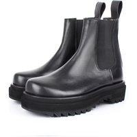 DAVID STONE Wave Shark Sole Chelsea Boots Black