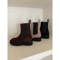 Suede Platform Chelsea Boots Color
