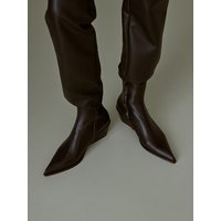 mm Valerie Wedge-Heel Ankle Boots Black
