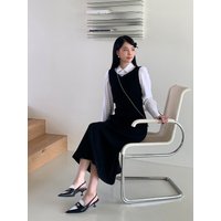 Side String Dress _Moat Black