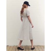 WED_French Linen Puff Long Dress