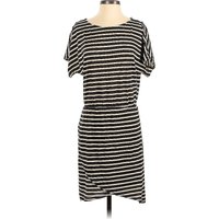 Green Dragon Casual Dress: Black Stripes Pattern Dresses - Used