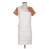 n:Philanthropy Casual Dress - Popover: White Color Block Pattern Dresses - Used