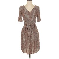 A New Day Casual Dress - Wrap: Brown Paisley Pattern Dresses - Used - Size X