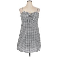 No Boundaries Casual Dress: Black CheckeredGingham Pattern Dresses - Size X