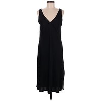 A New Day Casual Dress - Slip dress: Black Solid Pattern Dresses - Used