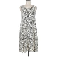 Express Outlet Casual Dress - DropWaist: Silver Animal Print Pattern Dresses - Used