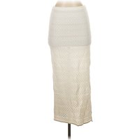 Heartloom Denim Skirt: Ivory ChevronHerringbone Pattern Bottoms
