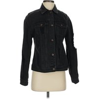 Hollister Denim Jacket: Black Jackets & Outerwear - Size X