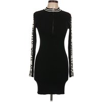 Forever Cocktail Dress - Bodycon: Black Graphic Pattern Dresses - Used