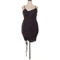 Shein Curve Cocktail Dress - Bodycon: Black Stripes Pattern Dresses - Used - Size X Plus