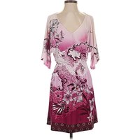 White House Black Market Cocktail Dress - Wrap: Pink Print Pattern Dresses - Used - Size X