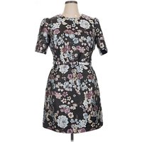 Gal Meets Glam Cocktail Dress: Black Floral Pattern Dresses - Used - Size
