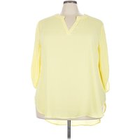 Cato Sleeve Blouse: Yellow Tops - Size