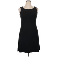 Cut Loose Casual Dress - Sheath: Black Solid Pattern Dresses - Used