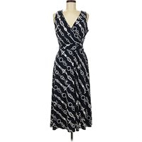 Lauren by Ralph Lauren Casual Dress - Wrap: Black Dresses - Used - Size