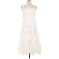 Topshop Casual Dress: White Dresses - Size
