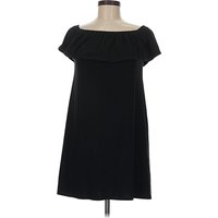 Cotton On Casual Dress - Popover: Black Solid Pattern Dresses - Used