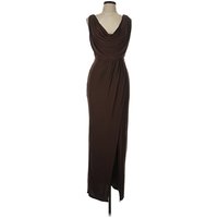 Boohoo Cocktail Dress - Wrap: Brown Dresses - New - Size