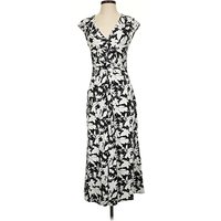 A New Day Casual Dress - Wrap: Black Print Pattern Dresses - New