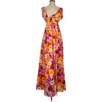 Buddy Love Cocktail Dress: Orange Floral Pattern Dresses