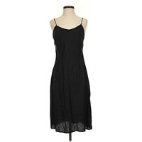 Cut Loose Casual Dress - Slip dress: Black Solid Pattern Dresses - Used