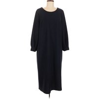 Gal Meets Glam Casual Dress - Sweater Dress: Black Solid Pattern Dresses - Used