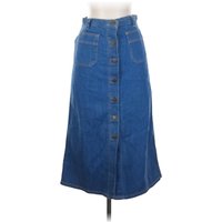 H&M Denim Skirt: Blue Bottoms - Size