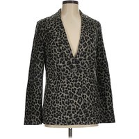 CAbi Blazer Jacket: Gray Animal Print Pattern Jackets & Outerwear - Size