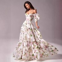 Women's Clothing New Strapless Women's Fashion Organza Fairy Long Temperament Evening Dress Dress