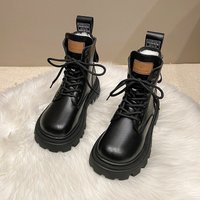 Leisure Fashion New Women's Ankle Pu Leather Boots Short Top Shoes