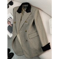 ​​"Women's Light Pink Blazer Oversized Casual Suit Jacket, Spring & Autumn Loose Fit Blazer"​​