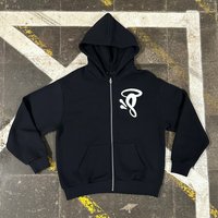 ​YK Retro Letter Print Hoodie Oversized Fleece-Lined Zip-Up Unisex Streetwear S-XX, Polyester, Vintage Aesthetic, s Nostalgia​