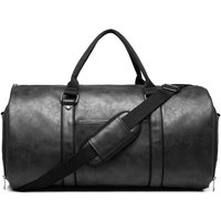 Travel Bag, Unisex Carrying Garment Bag Travel Leather Garment Duffel Bag Convertible Suit Duffle Bag With Shoe Compartment