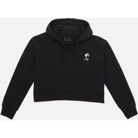Barbie Logo Women's Cropped Hoodie - Black
