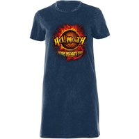 Buffy The Vampire Slayer Hellmouth Tour Women's Shirt Dress - Navy Acid Wash - X - Navy Acid Wash