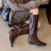 CHIKO Adena Pointy Toe Wedge Knee High Boots