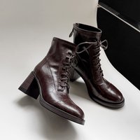 CHIKO Dareen Round Toe Block Heels Ankle Boots