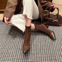 CHIKO Danit Pointy Toe Block Heels Ankle Boots